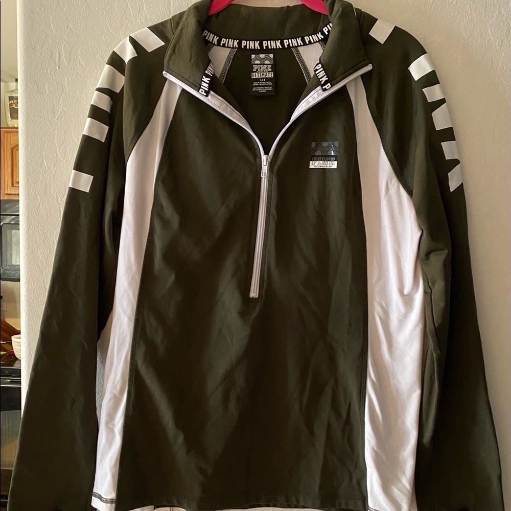 Victoria’s Secret Pink olive green track jacket